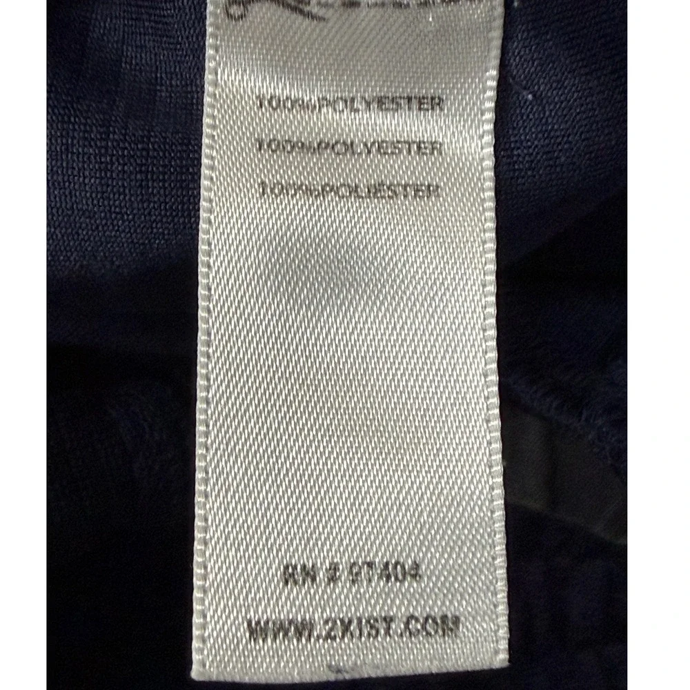 2(X)IST Mens‎ Navy Blue Textured Tapered Jogger Pants XL Drawstring Activewear